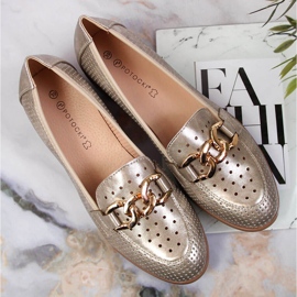 Chaussures ajourées avec chaîne dorée de Potocki d'or 3