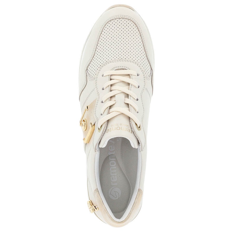 Chaussures de sport en cuir, baskets pour femmes, beige Remonte D1322-60 1 Chaussures de sport en cuir, baskets pour femmes, beige Remonte D1322-60 1