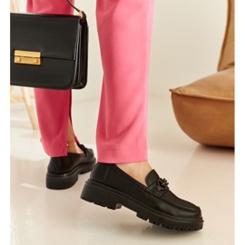 Mocassins noirs avec boucle Lyle le noir 1