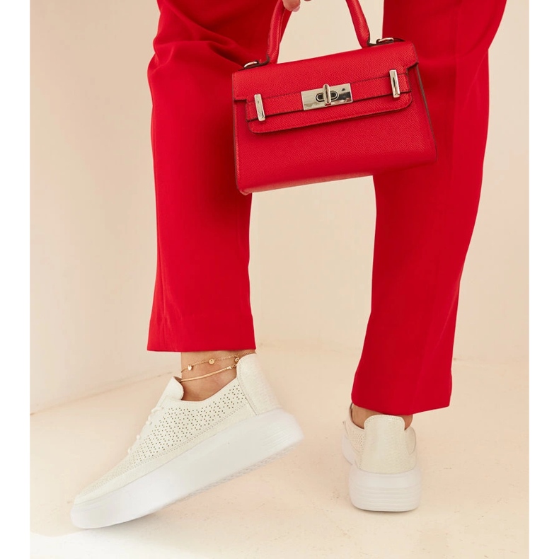 Baskets à plateforme argentées Lori 1