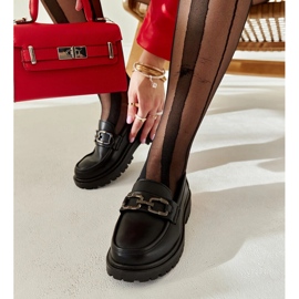 Mocassins à boucles ressorts noirs 1