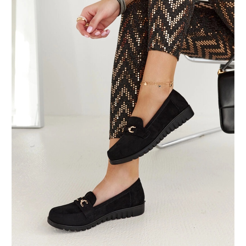 Mocassins Prussia en daim noir 2