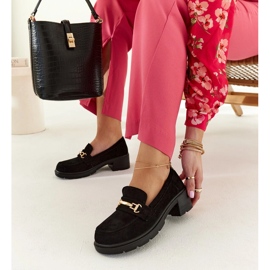 Mocassins Sherie en daim noir 1