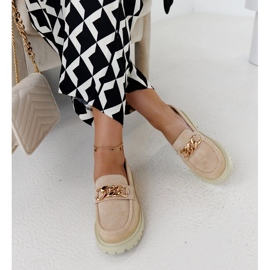 Mocassins en daim beige par Elenor 1
