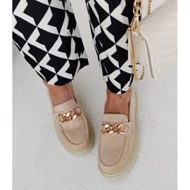 Mocassins en daim beige par Elenor 2
