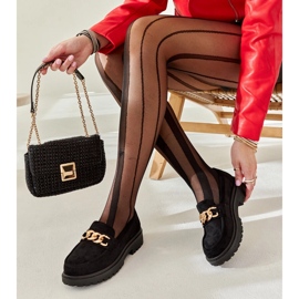 Mocassins Elenor en daim noir le noir 2