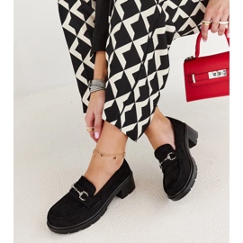Mocassins Grisel en daim noir le noir 3