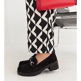 Mocassins Grisel en daim noir le noir 4