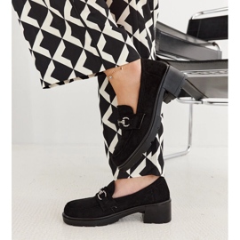 Mocassins Grisel en daim noir le noir 5