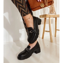 Mocassins Grisel en éco-cuir noir 1