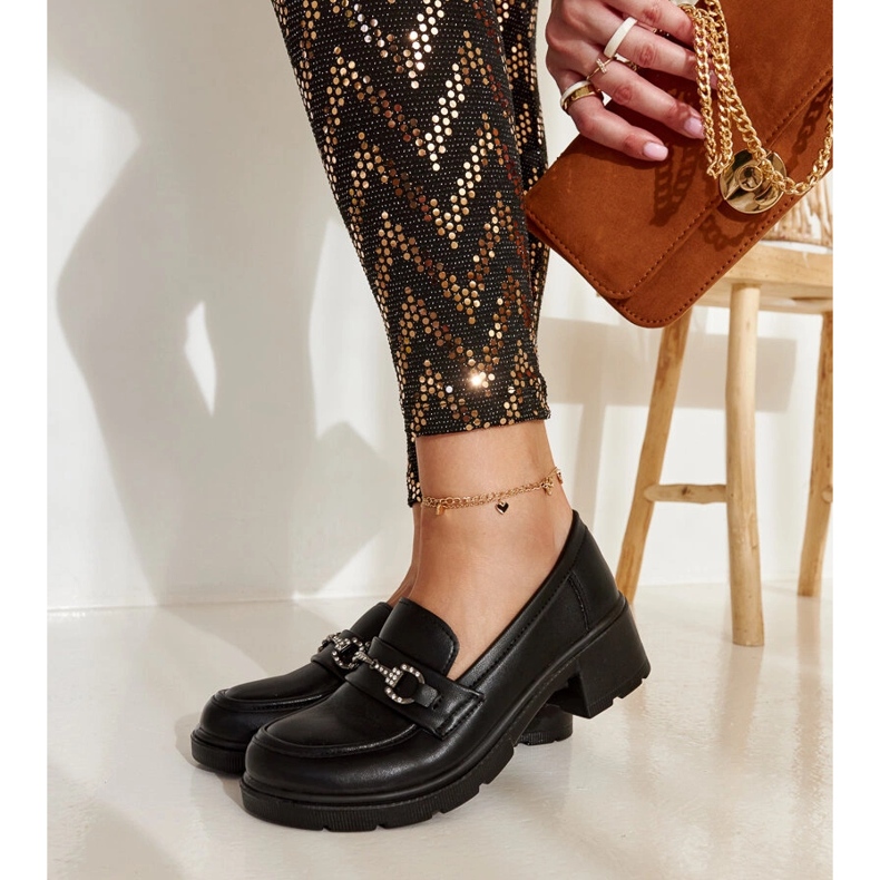 Mocassins Grisel en éco-cuir noir 2