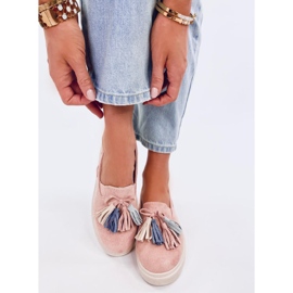 Krauss Mocassins à pampilles roses 2 Krauss Mocassins à pampilles roses 2