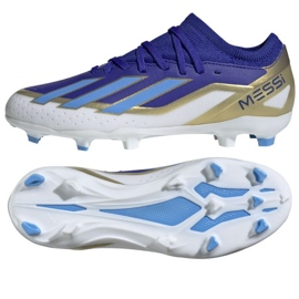 Chaussures Adidas X Crazyfast League Messi Jr Fg ID0714 bleu 1 Chaussures Adidas X Crazyfast League Messi Jr Fg ID0714 bleu 1