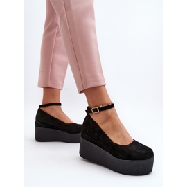 Espadrilles compensées Malla noires pour femmes le noir 7