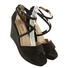 Sandales sur le coin F162 noir le noir 1