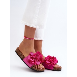 Tongs Femme À Fleurs Fuchsia Lulania rose 2