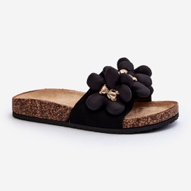 Tongs Pour Femmes Avec Décorations Noir Bunlia 1
