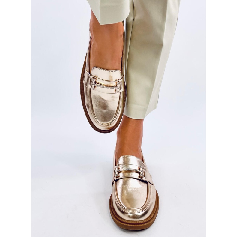 Mocassins femme Ferdis Gold doré 1
