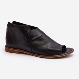 Sandales en cuir pour femmes Laura Messi 2443 Noir le noir 1