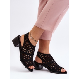 Sandales Ajourées À Talons Hauts Noir Serapina le noir 3