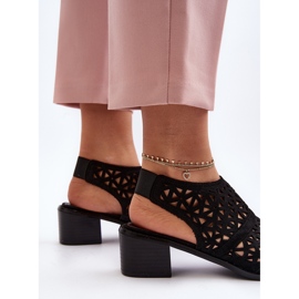 Sandales Ajourées À Talons Hauts Noir Serapina le noir 5