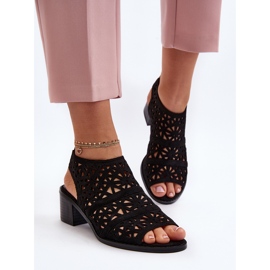 Sandales Ajourées À Talons Hauts Noir Serapina le noir 6