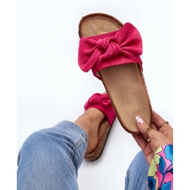 Tongs Femme Avec Noeud Fuchsia Ezephira rose 1