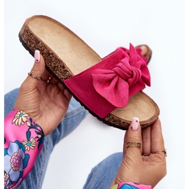 Tongs Femme Avec Noeud Fuchsia Ezephira rose 2