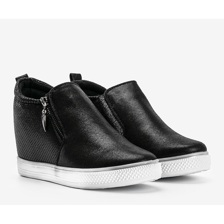 Baskets Avery noires brillantes pour femmes 1