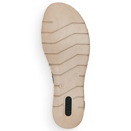 Sandales compensées confortables en cuir pour femmes, marron, Remonte D3056-24 brun 12