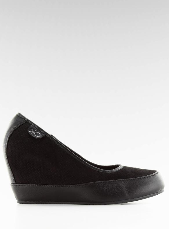 Escarpins compensés au style sportif 6088 noir 1