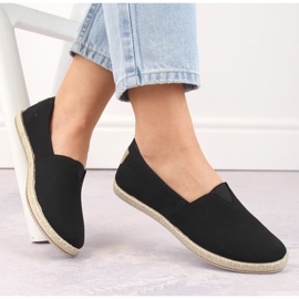 Espadrilles à enfiler noires pour femmes Potocki 16308 1