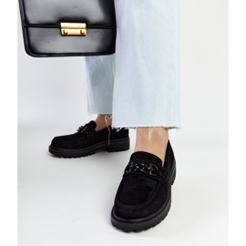 Mocassins en daim noir avec boucle Lyle le noir 2