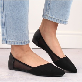 Ballerinas pour femmes Black Spitz Evento 8BL71-2015 le noir 1