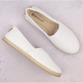 Espadrilles à enfiler blanches pour femmes Potocki 16308 7