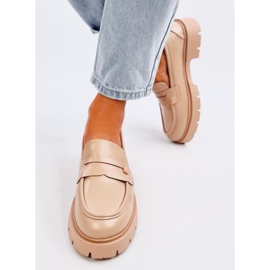 Mocassins plateforme Sidney kaki beige 1 Mocassins plateforme Sidney kaki beige 1