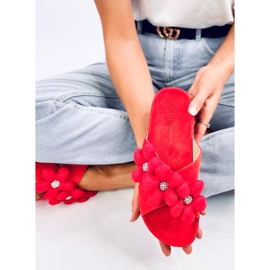 Tongs en liège avec fleurs coussin Charss Orange 4