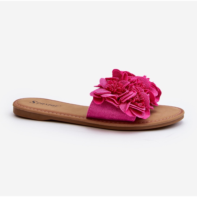Tongs Femme À Fleurs Fuchsia Eelfan rose 1