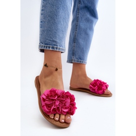 Tongs Femme À Fleurs Fuchsia Eelfan rose 3