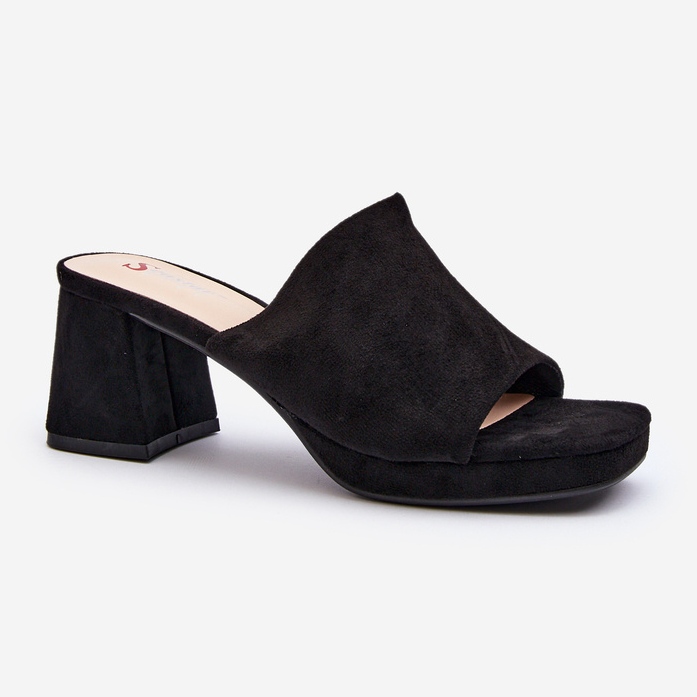 Tongs noires à talons hauts pour femmes Bralya 2