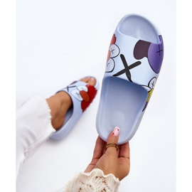 Tongs en caoutchouc à imprimé monstres bleus 6