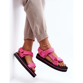 Sandales à plateforme pour femmes Lee Cooper LCW-24-05-2750L Fuchsia rose 1