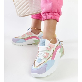 Baskets à plateforme multicolores avec strass Rutf 3