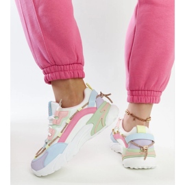 Baskets à plateforme multicolores avec strass Rutf 4