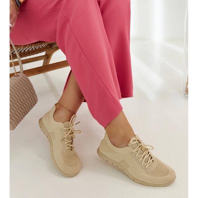 Baskets en tissu beige par Erminio 1