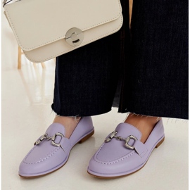 Mocassins violets avec zircons de Marija 1