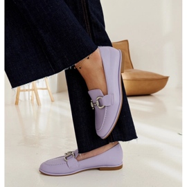 Mocassins violets avec zircons de Marija 2