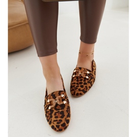 Mocassins léopard Comerio avec boucle brun 2