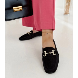 Mocassins en velours noir avec strass par Fabrizia le noir 1