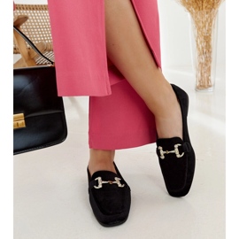 Mocassins en velours noir avec strass par Fabrizia 2